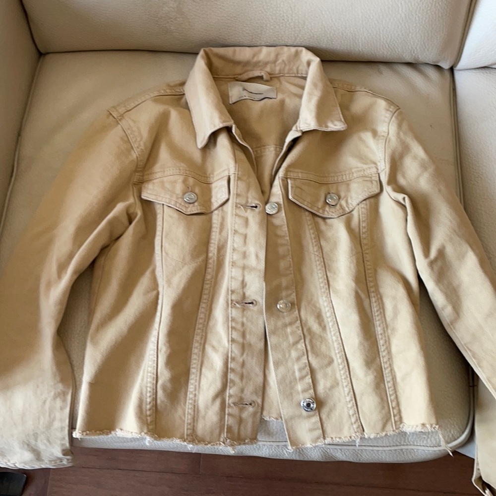 Tan Stradivarius cropped jacket